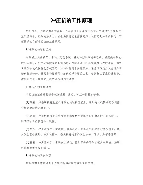 冲压机的工作原理