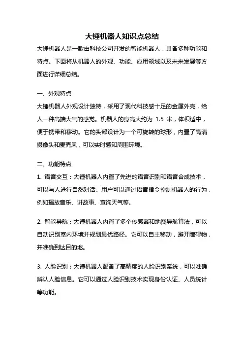 大锤机器人知识点总结
