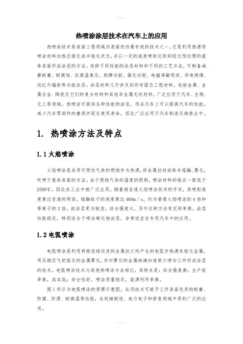热喷涂技术在汽车上的应用