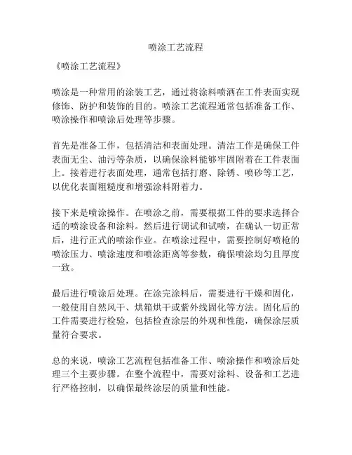 喷涂工艺流程