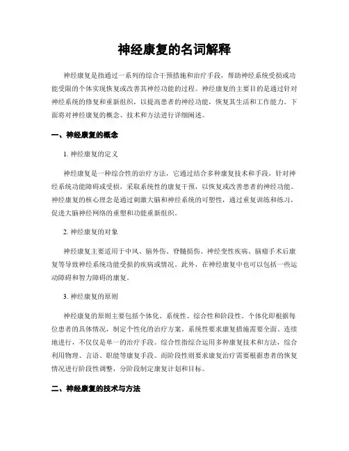 神经康复的名词解释