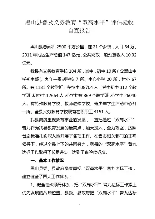双高自查报告