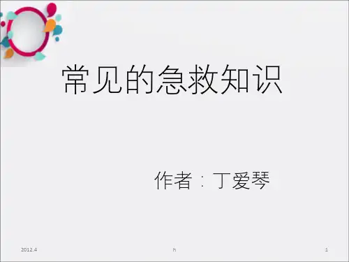《常见的急救知识》PPT课件