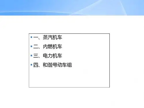 中国火车的发展史-PPT文档