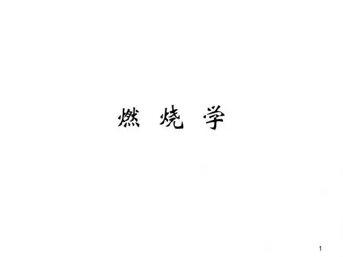 第1章_燃烧化学反应动力学基础
