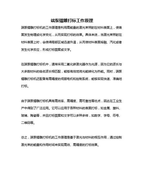 端泵镭雕打标工作原理