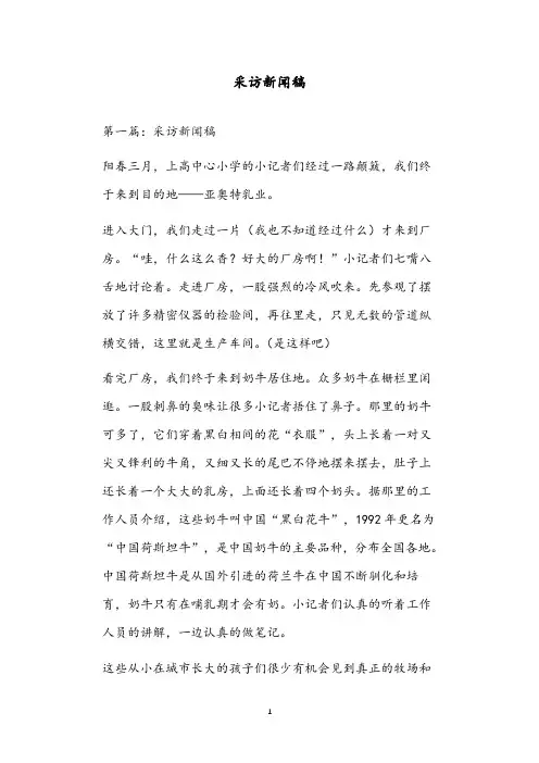 采访新闻稿