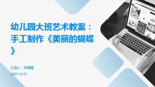 幼儿园大班艺术教案：手工制作《美丽的蝴蝶》