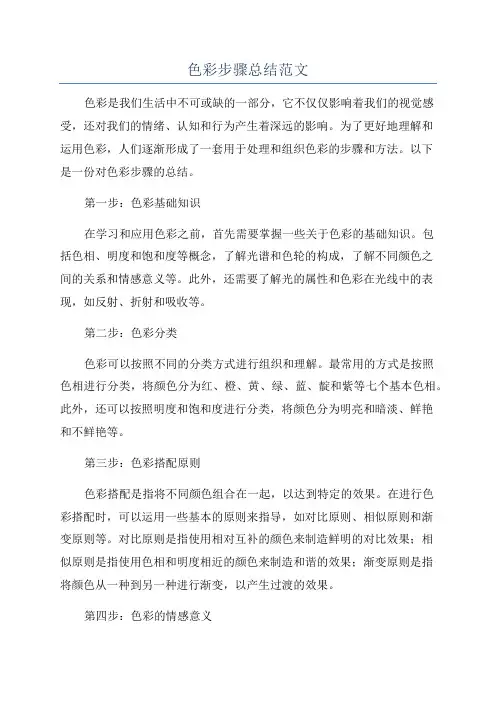 色彩步骤总结范文