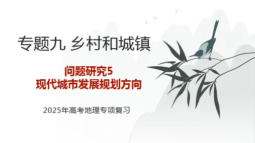 专题九 乡村和城镇 问题研究5  现代城市发展规划方向