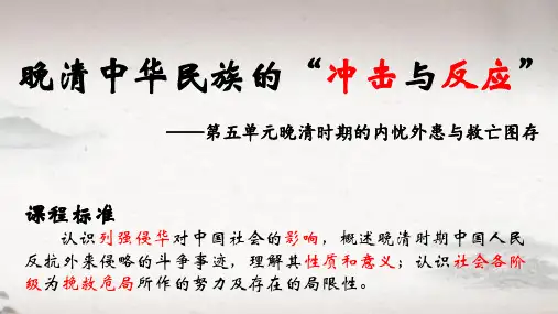 晚清时期的内忧外患与救亡图存 课件--2023-2024学年高中历史统编版必修中外历史纲要上册