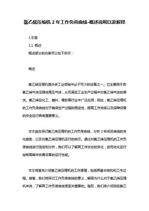 氯乙烯压缩机2年工作负荷曲线