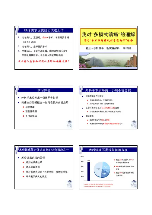 6.薛张纲-疼痛治疗 (我对“多模式镇痛”的理解)