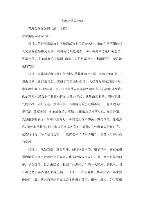 青海优美导游词