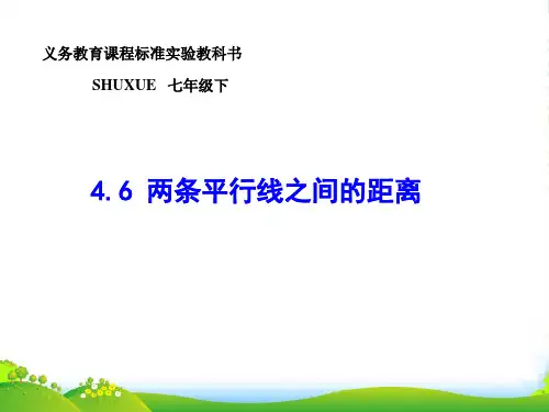 湘教版七年级下册数学第四章《4.6两条平行线间的距离》优课件(共7张ppt)