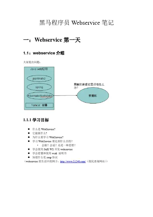 黑马程序员webservice笔记