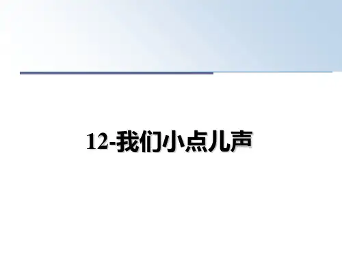 最新12-我们小点儿声ppt课件