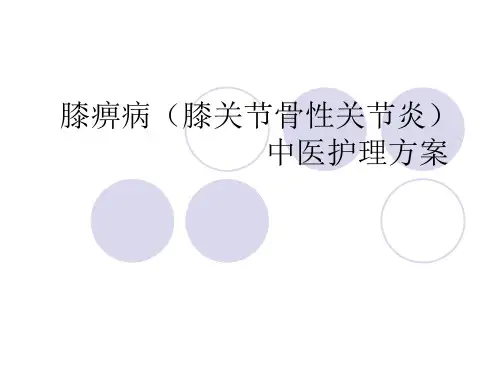 膝痹病膝关节骨性关节炎中医 ppt课件