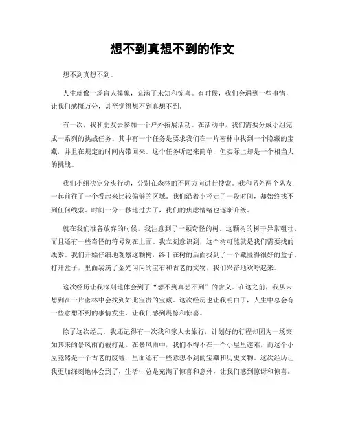 想不到真想不到的作文