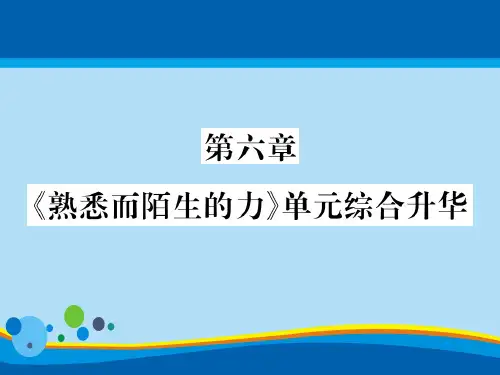 第六章 《熟悉而陌生的力》单元综合升华—2020秋沪科版八年级物理上册课堂作业课件