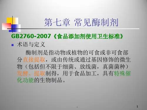 常见酶制剂PPT课件