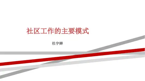 《社区工作的主要模式》