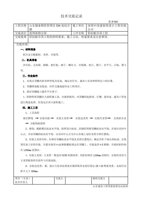 窗帘盒、铝扣板记录