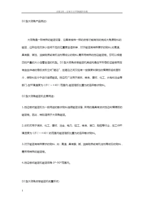 DJ系列大倾角皮带输送机