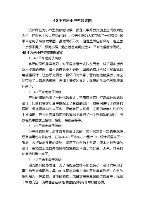 40平方米小户型效果图