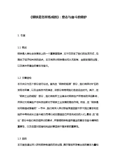 《钢铁是怎样炼成的》：意志与奋斗的熔炉