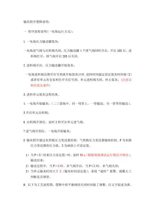 浓相气力输灰逻辑说明