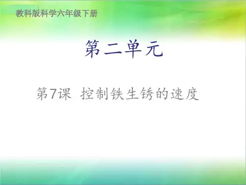 教科版小学科学六年级下册科学  2.7《控制铁生锈的速度》课件(31张ppt)