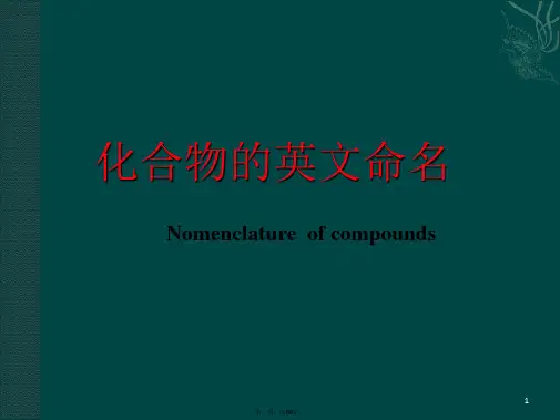 化学专业英语化合物的命名