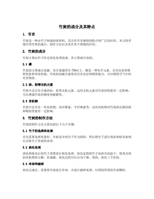 竹炭 成分