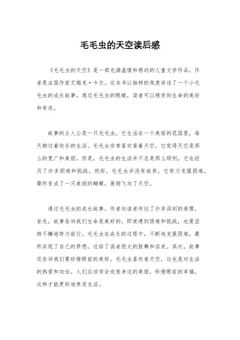 毛毛虫的天空读后感