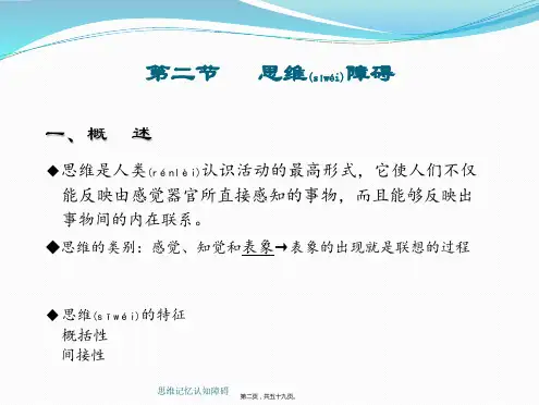 思维记忆认知障碍课件