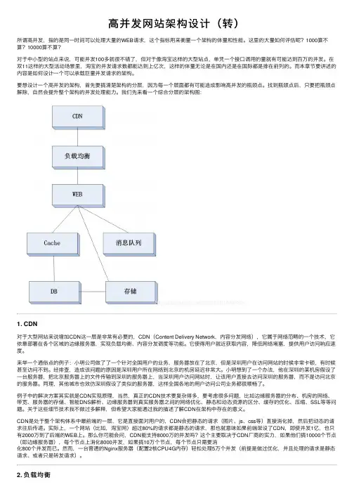 高并发网站架构设计（转）