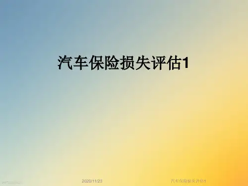 汽车保险损失评估1
