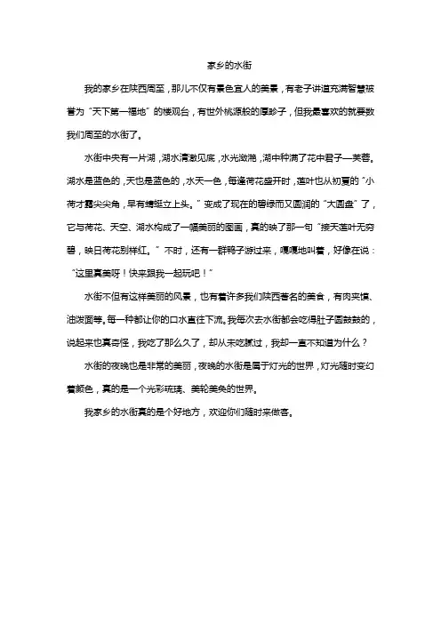 家乡的水街