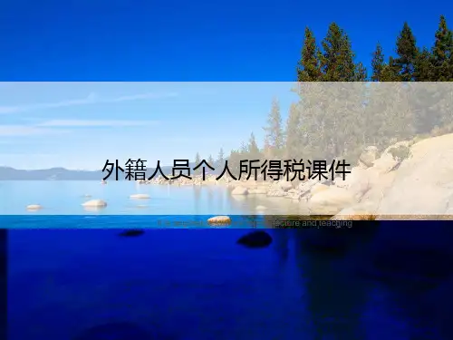 外籍人员个人所得税课件