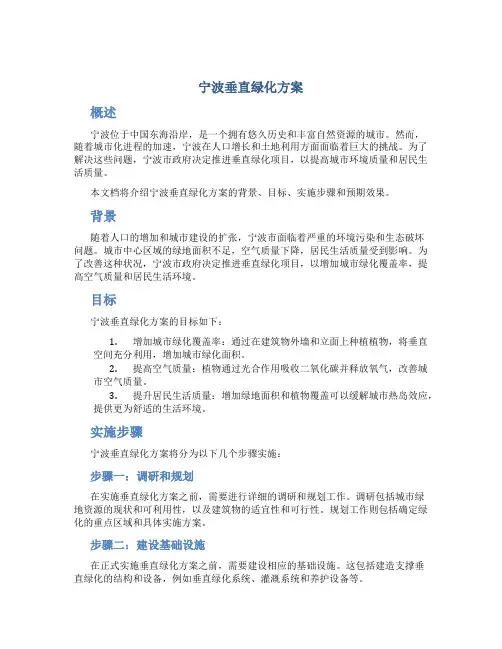 宁波垂直绿化方案