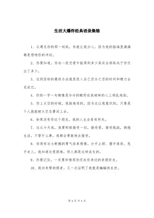 生活大爆炸经典语录集锦