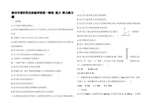 高一物理 重力 弹力练习题