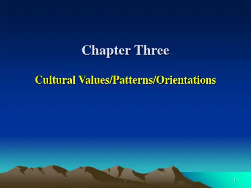 Chapter-3-Cultural-values跨文化交际文化价值观模式PPT课件