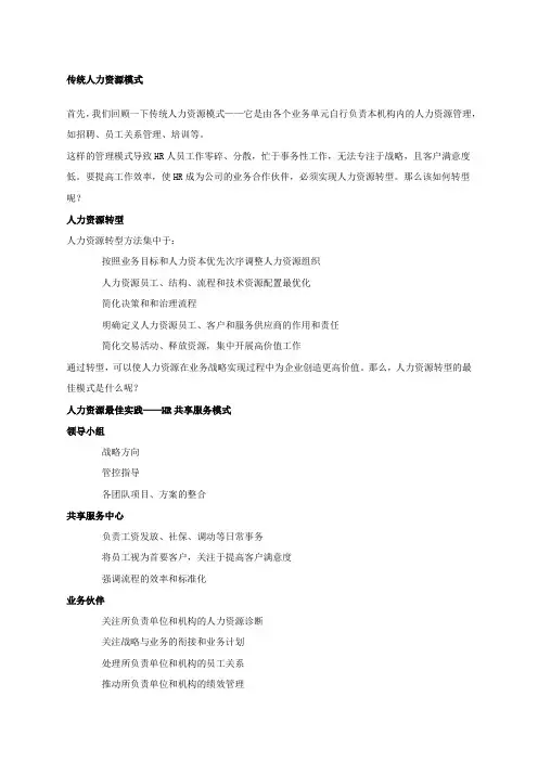 人力资源共享服务—图文告诉你