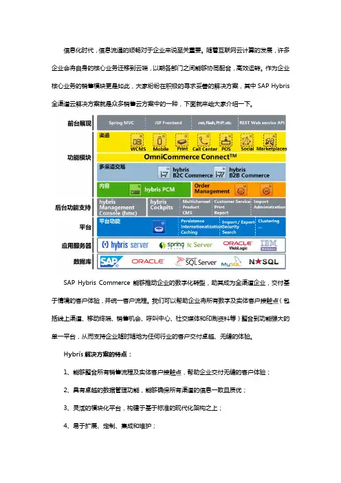 SAP Hybris全渠道销售云解决方案