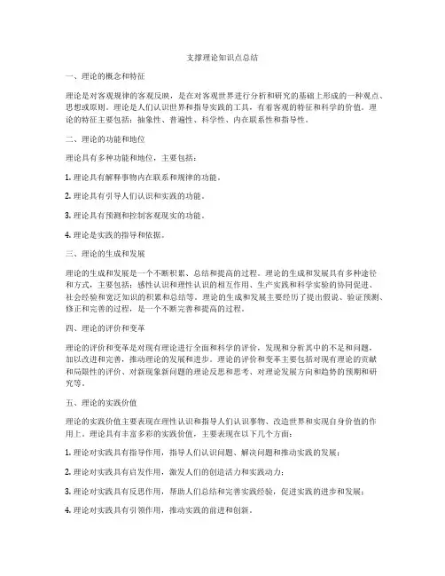 支撑理论知识点总结