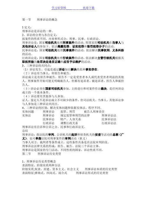 刑事诉讼法学习笔记