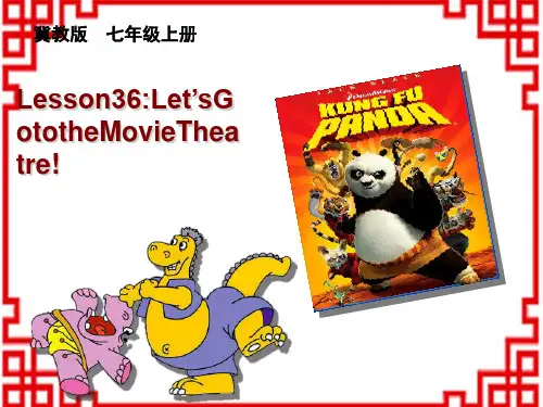 冀教初中英语七上Lesson 36 Let's Go to the Movie Theatre!