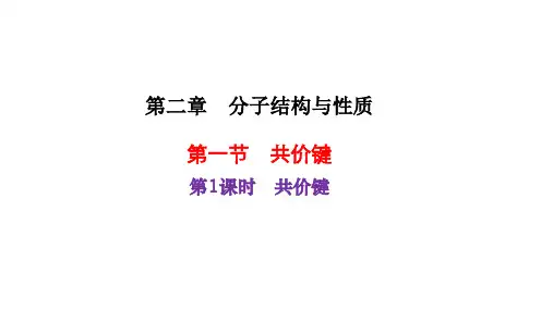 人教版《共价键》优质ppt课件